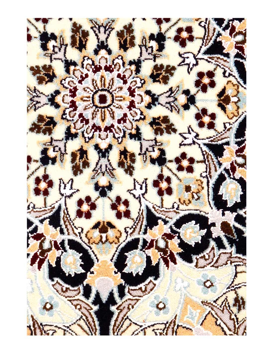 Canvello Fine Hand Knotted Silkroad Silk & Wool Nain Rug - Nain 6'8'' X 10' - Canvello