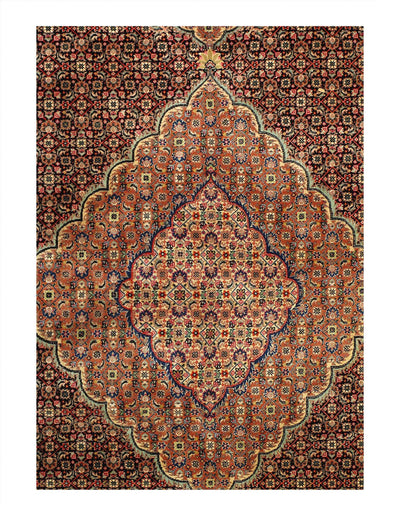 Canvello Fine Hand Knotted Silkroad silk & wool Tabriz Design Rug - 9' X 12'1'' - Canvello