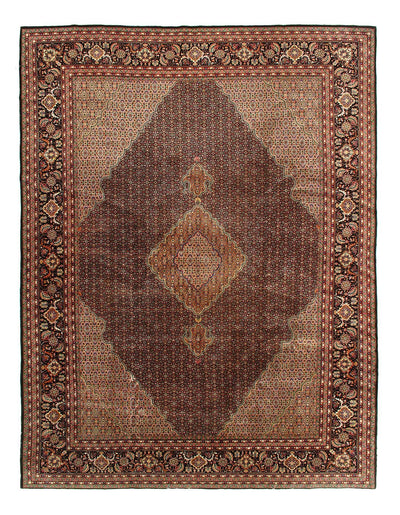 Canvello Fine Hand Knotted Silkroad silk & wool Tabriz Design Rug - 9' X 12'1'' - Canvello