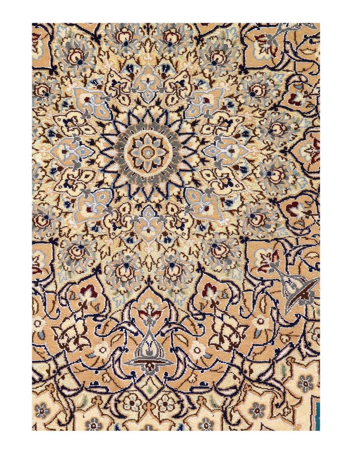 Canvello Fine Hand Knotted Silkroad Square Nain 9'11'' X 9'11'' - Canvello