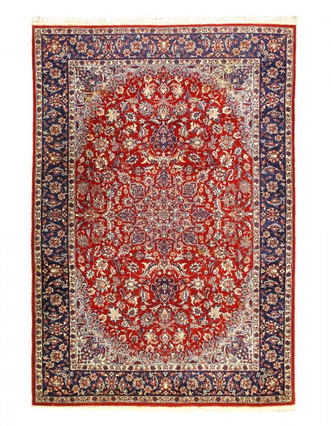 Canvello Fine Hand Knotted Persian Tabriz Design Rug - 4' X 5'11''
