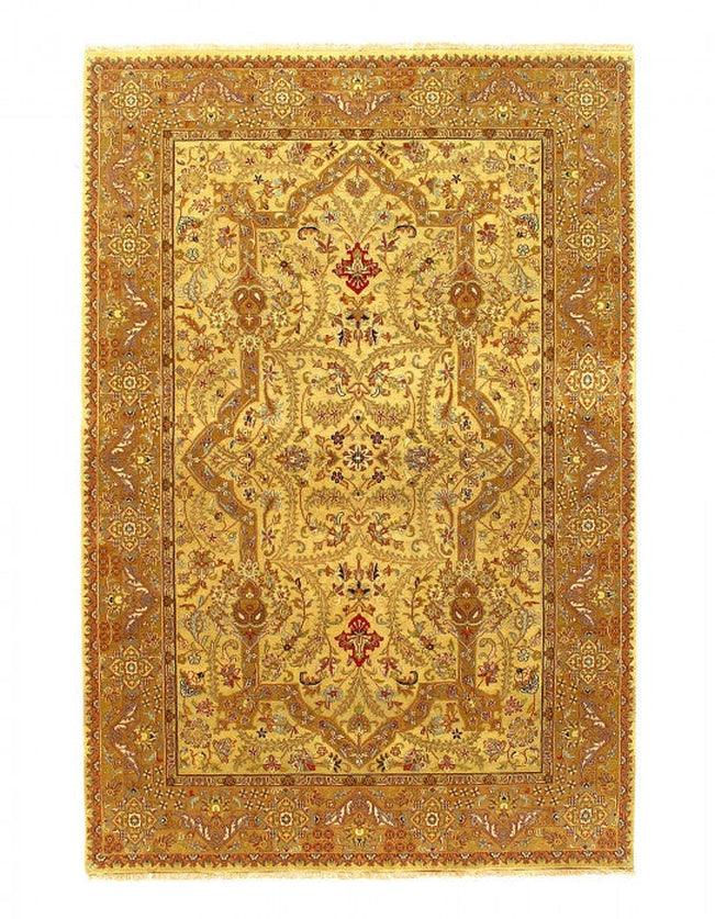 Canvello Fine Hand Knotted Persian Tabriz Design Rug - 6' X 8'11''