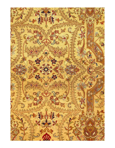 Canvello Fine Hand Knotted Persian Tabriz Design Rug - 6' X 8'11''