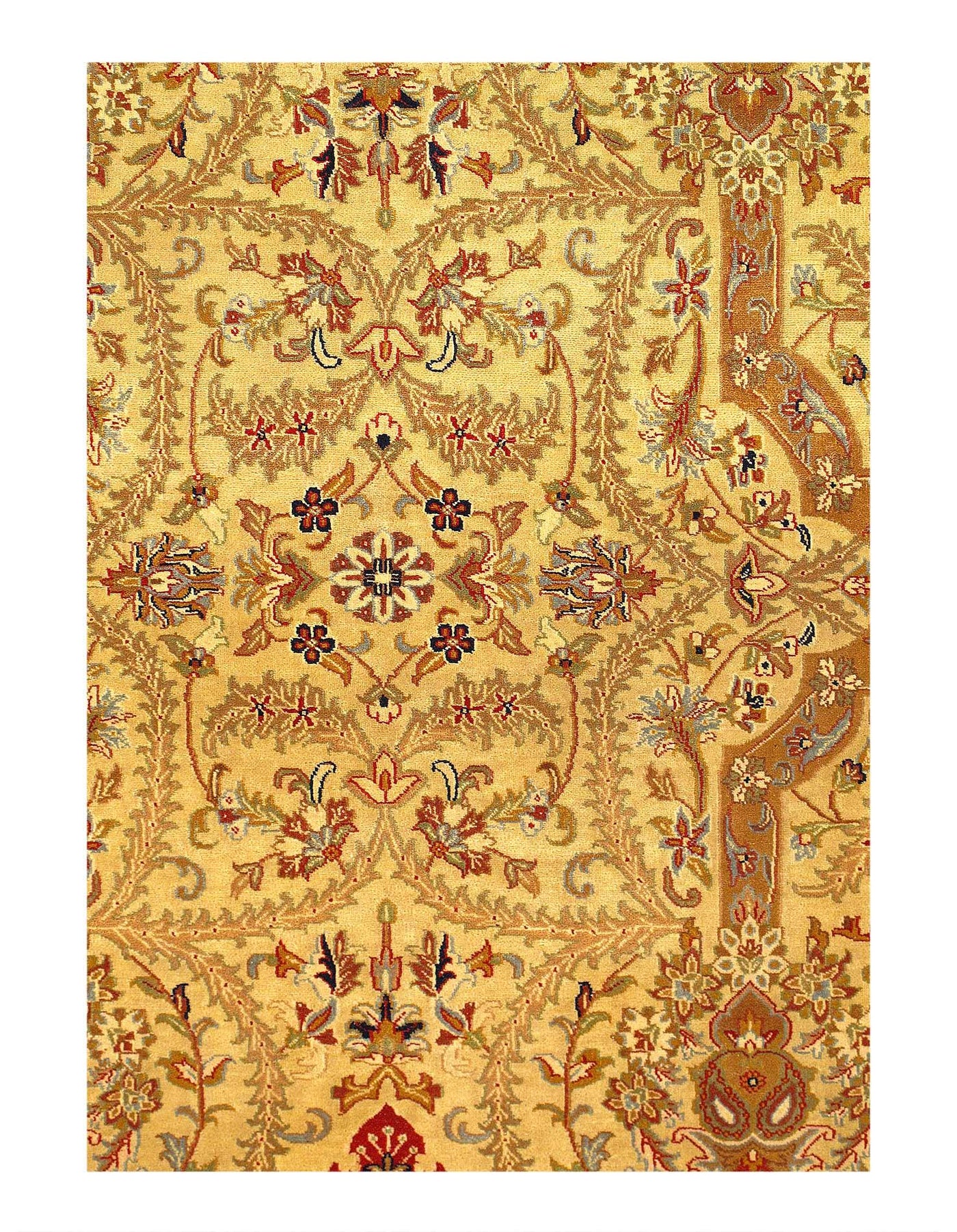 Canvello Fine Hand Knotted Silkroad Tabriz Design Rug - 6' X 8'11'' - Canvello