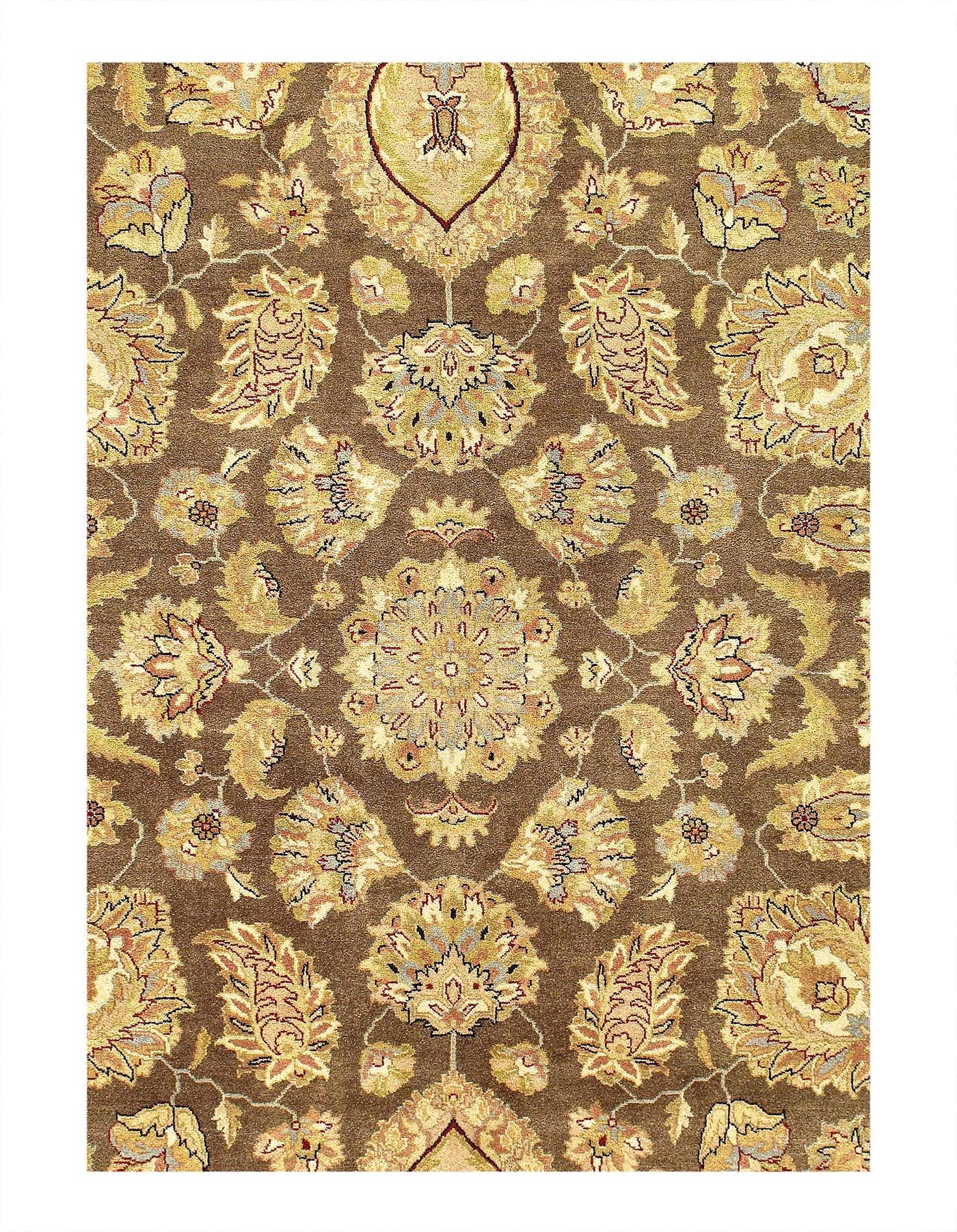 Canvello Fine Hand Knotted Silkroad Tabriz Design Rug - 8' X 9'9'' - Canvello