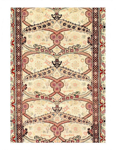 Canvello Fine Hand Knotted Silkroad Tabriz design Runner 2'7'' X 10'2'' - Canvello