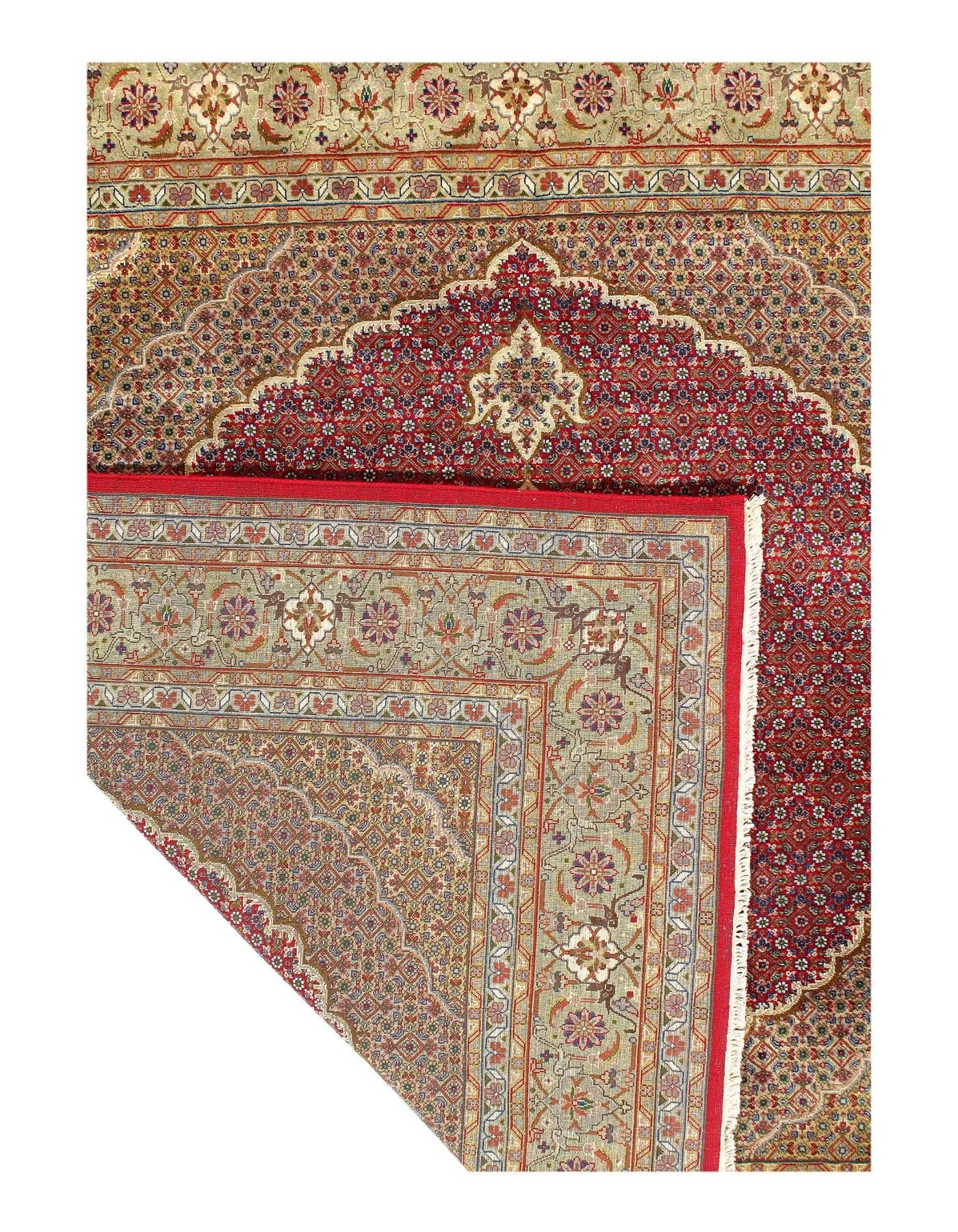 Canvello Fine Hand knotted Silkroad Tabriz design Square rug 8'2'' X 8'2'' - Canvello