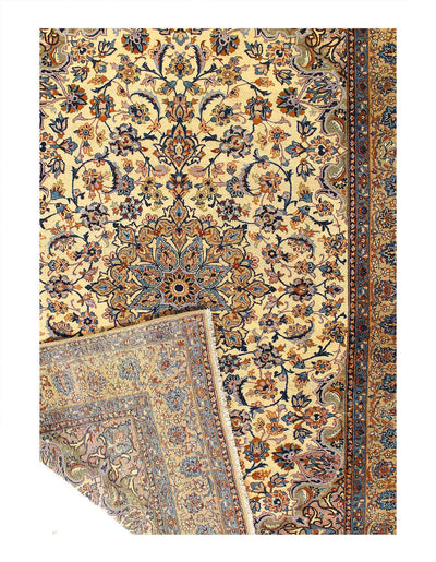 Canvello Fine Hand Knotted Silkroad Vintage Kashan Rug - 7'1'' X 10'3'' - Canvello