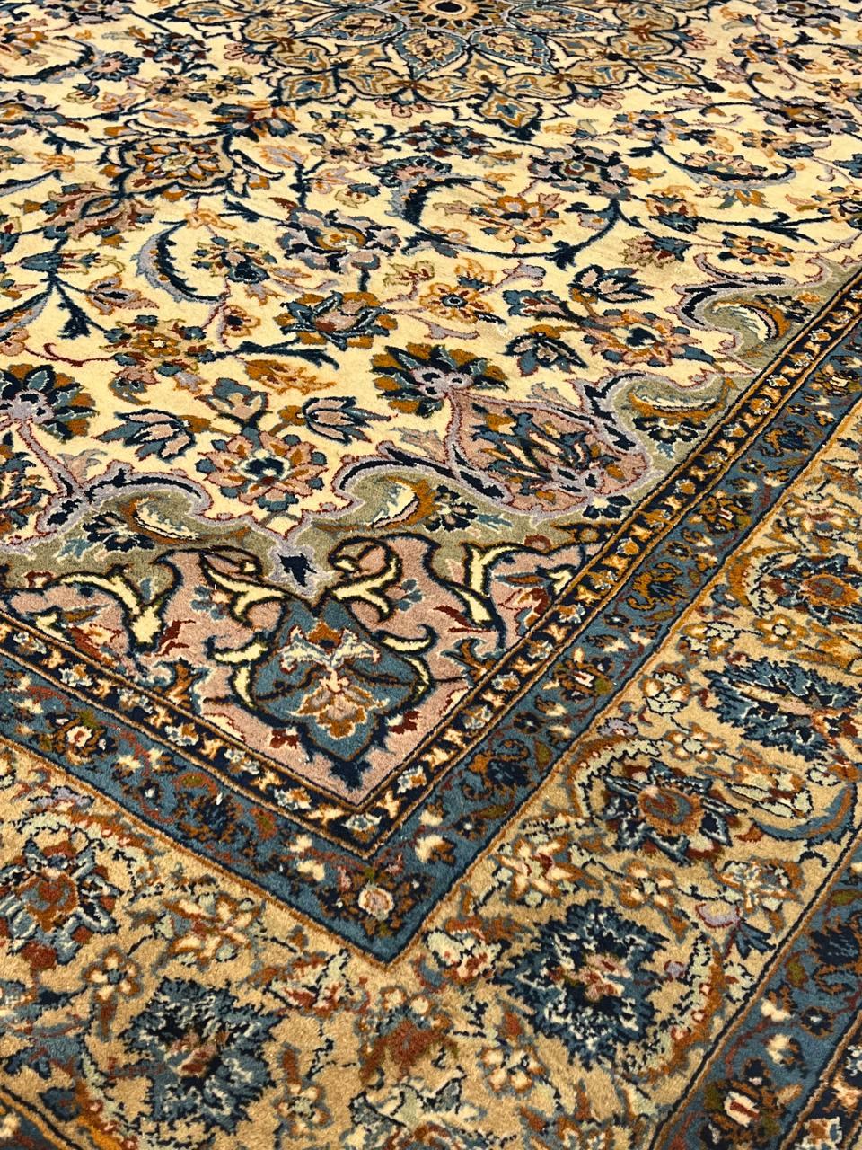 Canvello Fine Hand Knotted Silkroad Vintage Kashan Rug - 7'1'' X 10'3'' - Canvello