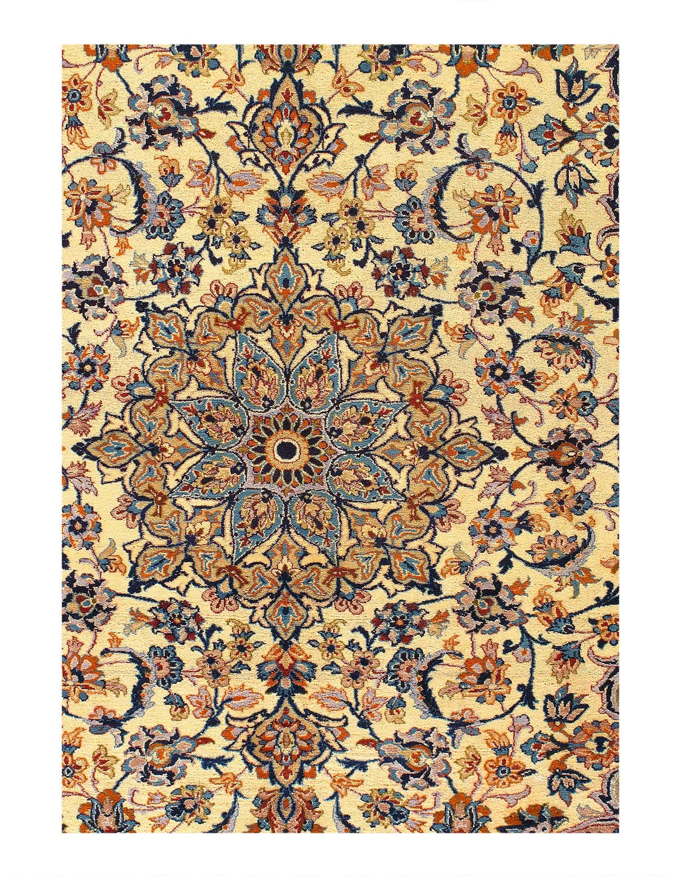 Canvello Fine Hand Knotted Silkroad Vintage Kashan Rug - 7'1'' X 10'3'' - Canvello