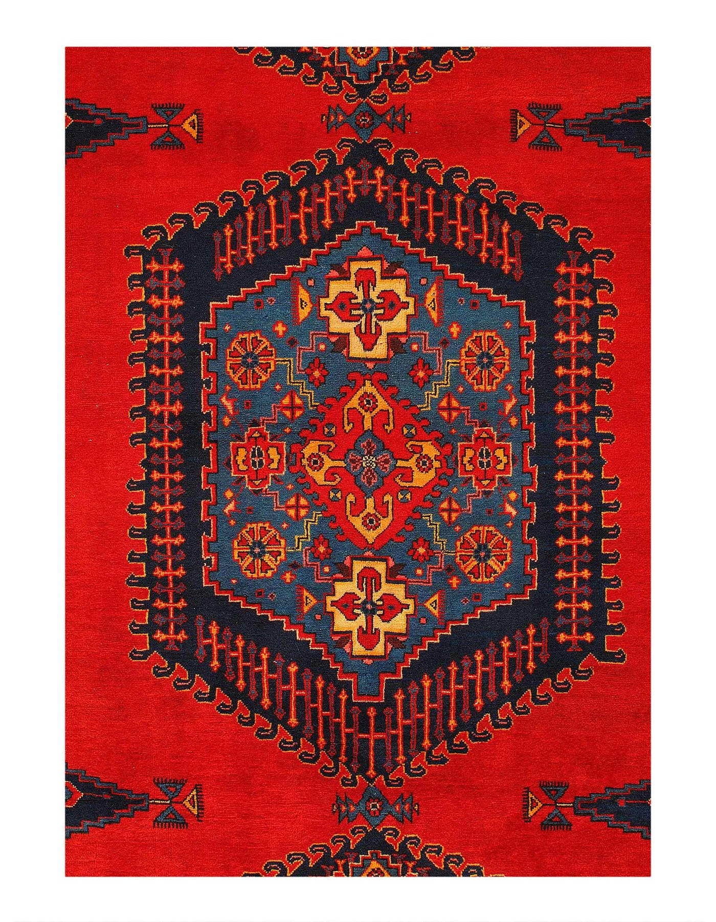 Canvello Fine Hand Knotted Silkroad Vintage NW Rug - 6'8'' X 9'11'' - Canvello