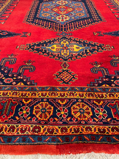 Canvello Fine Hand Knotted Persian Vintage Viess Rug - 7'11'' X 10'4''