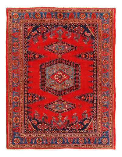 Canvello Fine Hand Knotted Persian Vintage Viess Rug - 7'11'' X 10'4''