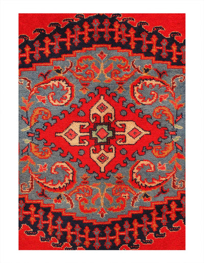 Canvello Fine Hand Knotted Persian Vintage Viess Rug - 7'11'' X 10'4''