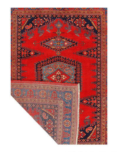 Canvello Fine Hand Knotted Persian Vintage Viess Rug - 7'11'' X 10'4''