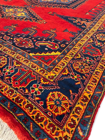 Canvello Fine Hand Knotted Persian Vintage Viess Rug - 7'11'' X 10'4''