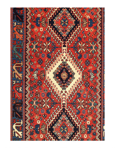 Fine Hand Knotted Persian Yalameh 2'7'' X 9'7''