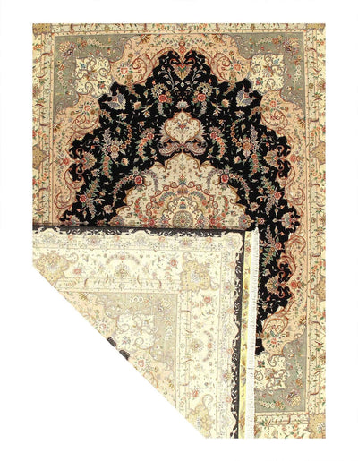 Canvello Fine Hand Knotted Sino Tabriz Rug - 8'11'' X 12' - Canvello