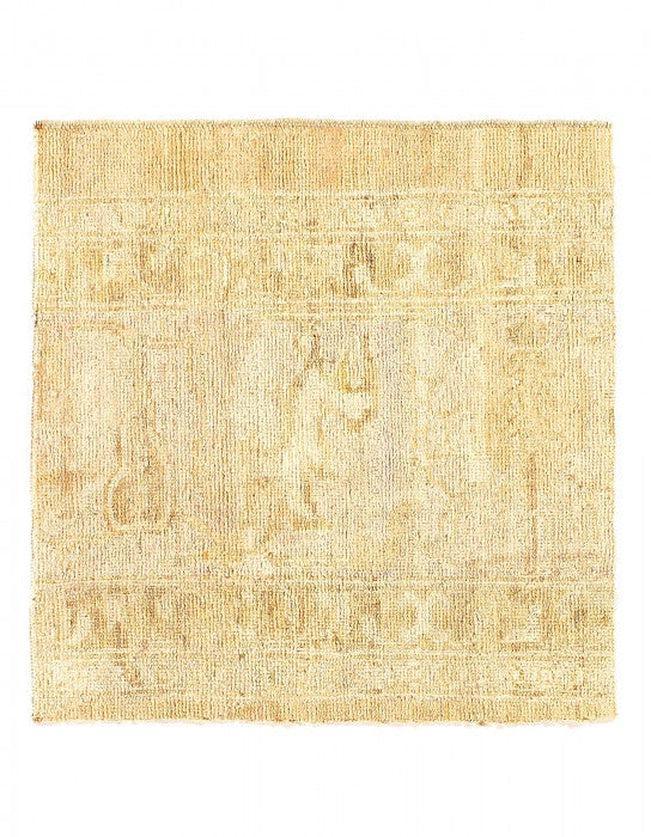 Fine Hand Knotted square Fragment Oushak Design 2' X 2'