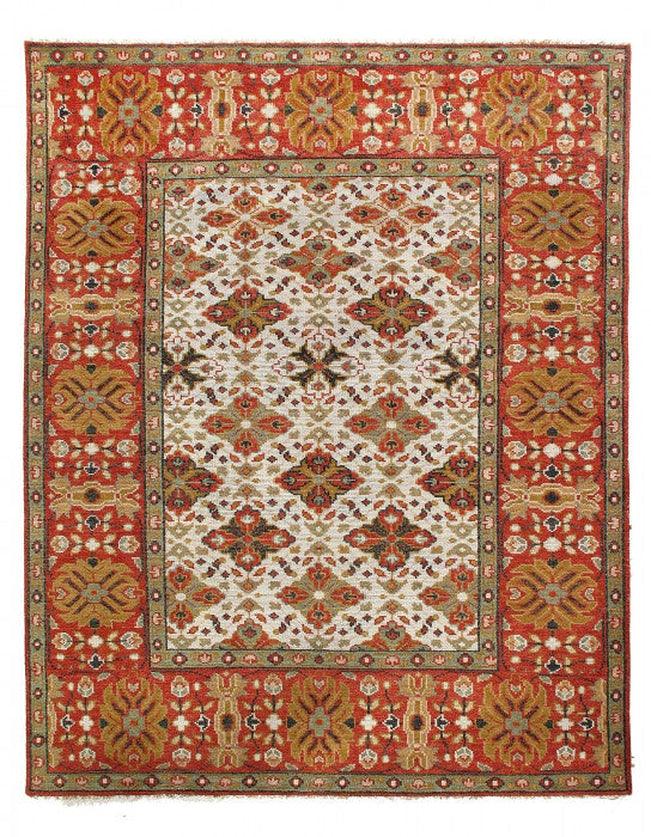 Canvello Fine Hand Knotted Sultanabad Design Rug - 7'11'' X 9'11'' - Canvello