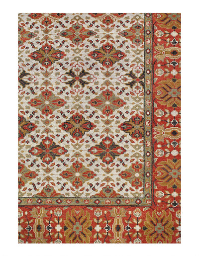 Canvello Fine Hand Knotted Sultanabad Design Rug - 7'11'' X 9'11'' - Canvello