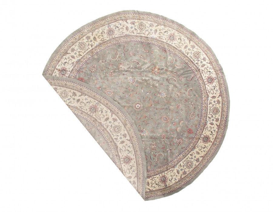 Canvello Fine Hand knotted Tabriz Design Round rug 16' X 16' - Canvello