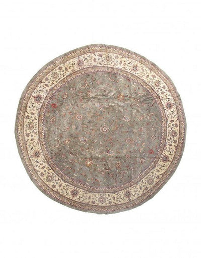 Canvello Fine Hand knotted Tabriz Design Round rug 16' X 16' - Canvello