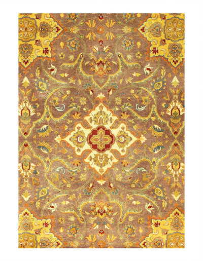 Canvello Fine Hand Knotted Tabriz design Rug - 7'11'' X 9'11'' - Canvello