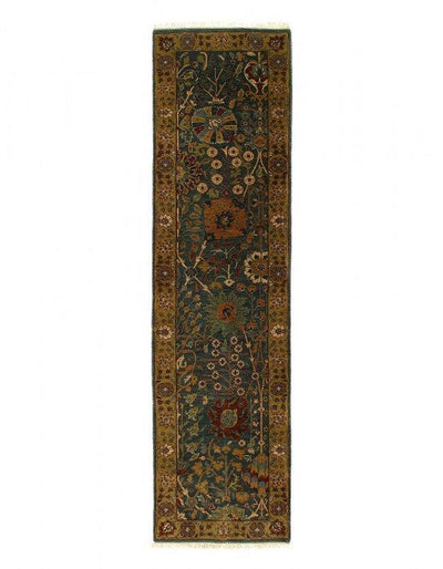 Canvello Fine Hand Knotted Tabriz design runner 2'7'' X 10' - Canvello