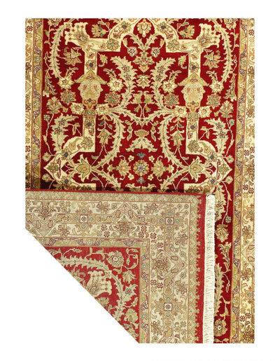 Canvello Fine Hand Knotted Tabriz Rug - 4' x 6' - Canvello