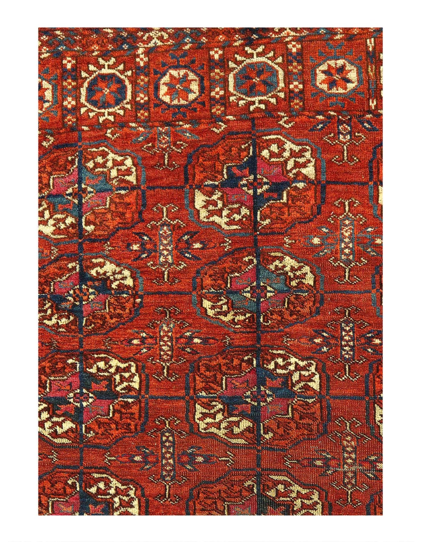Canvello Fine Hand Knotted Turkaman Antique Rug - 2'11'' X 3'6''