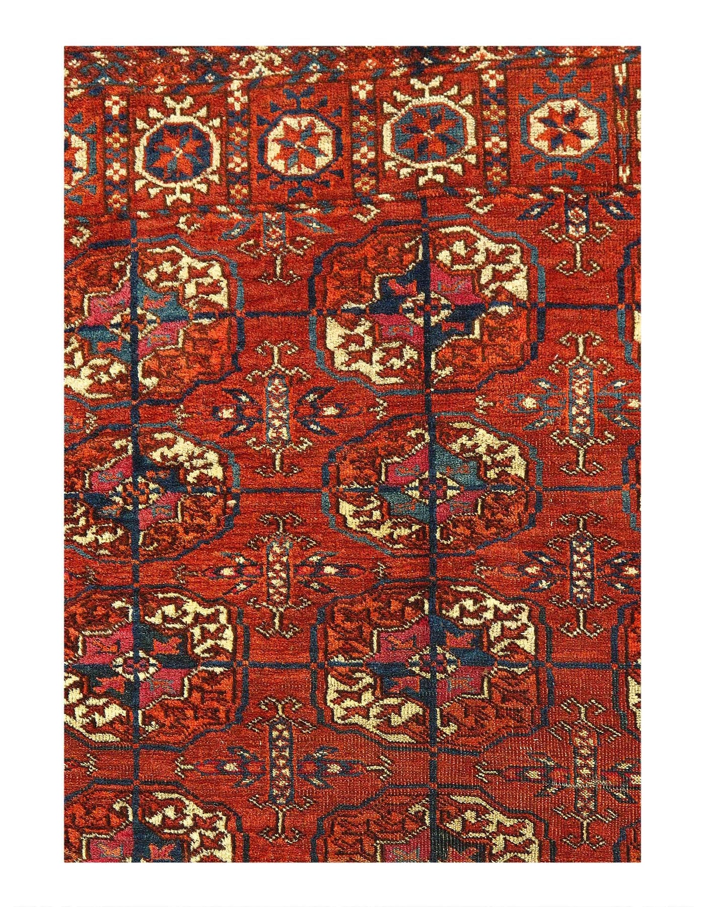 Canvello Fine Hand Knotted Turkaman Antique Rug - 2'11'' X 3'6'' - Canvello