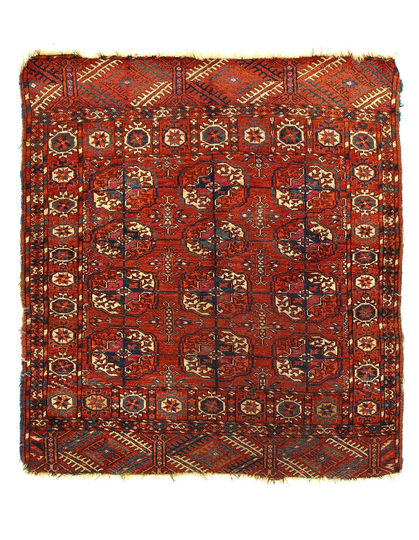 Canvello Fine Hand Knotted Turkaman Antique Rug - 2'11'' X 3'6'' - Canvello