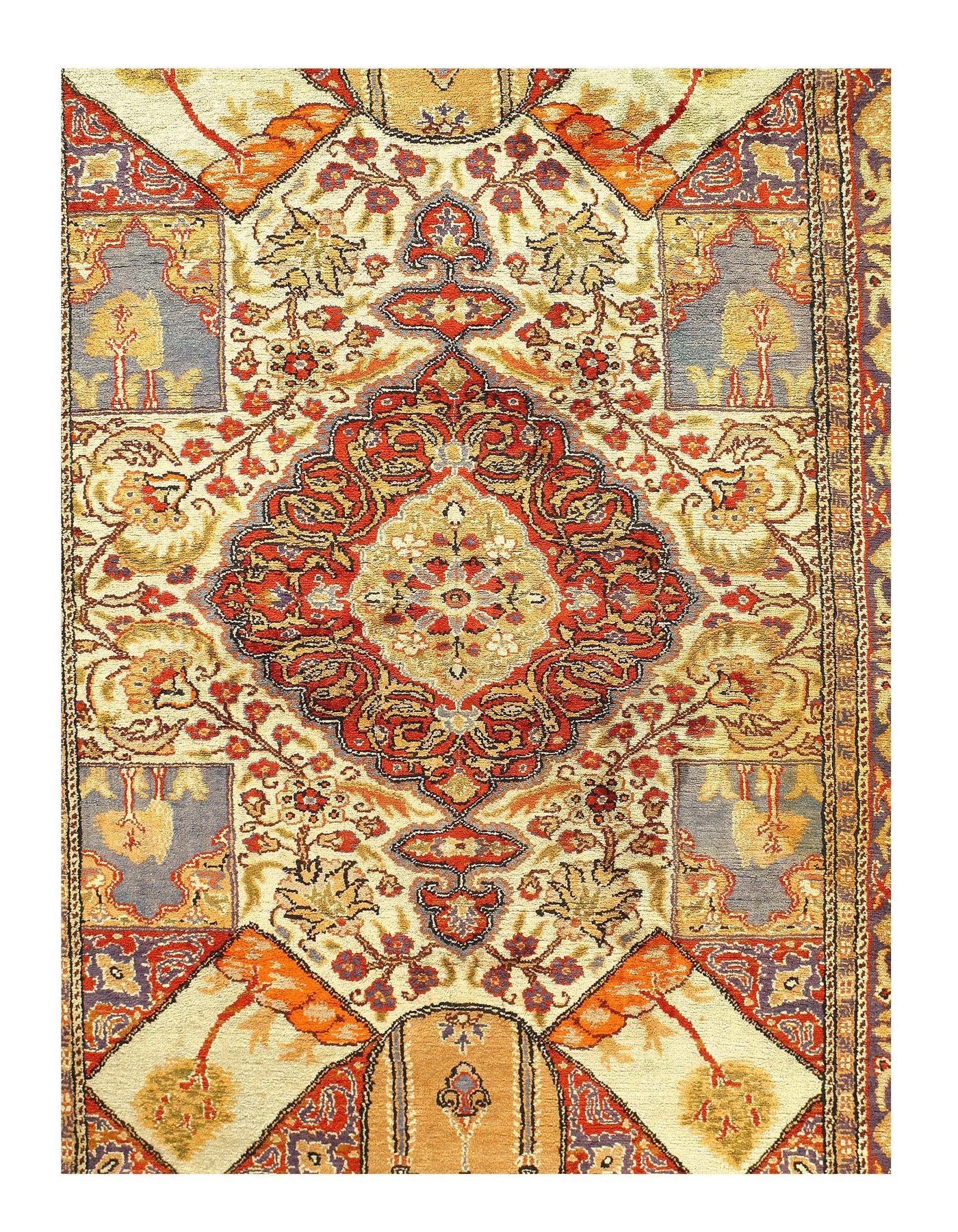 Fine Hand Knotted turkish Antique rug 4' X 6'3''