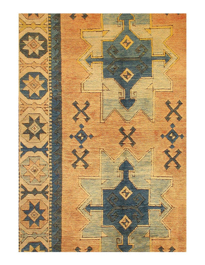 Canvello Fine Hand Knotted Turkish vintage Kazak - 4'2'' X 6'6'' - Canvello