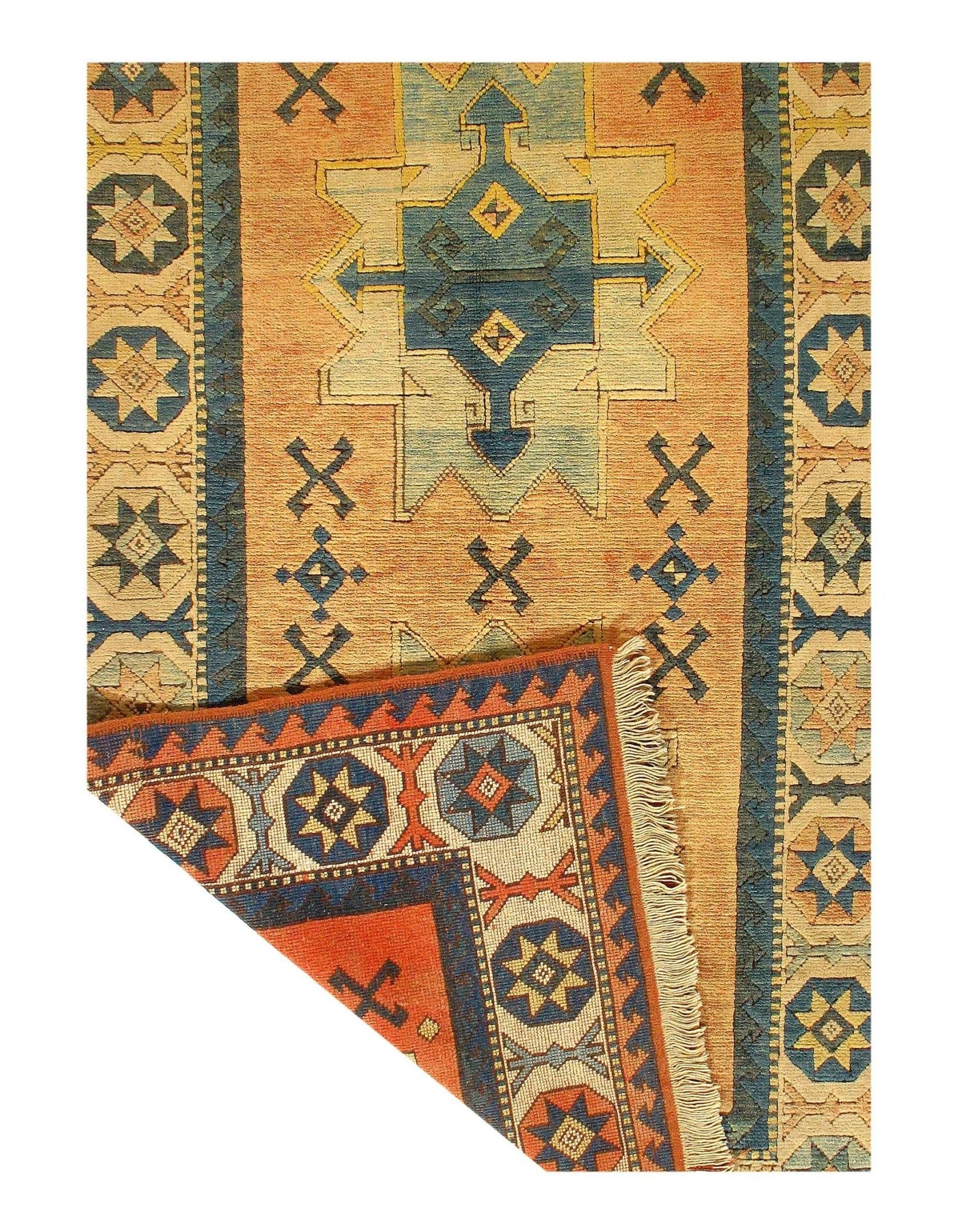 Canvello Fine Hand Knotted Turkish vintage Kazak - 4'2'' X 6'6'' - Canvello