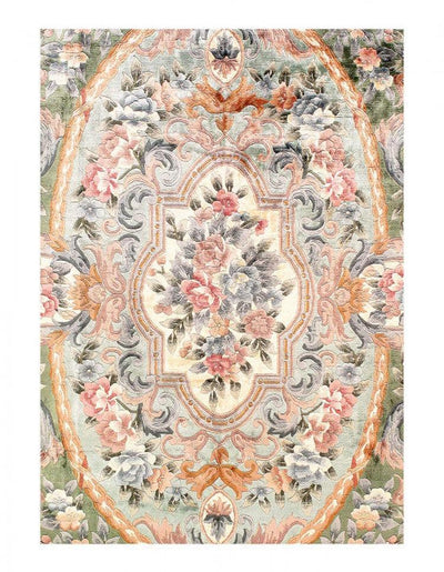 Fine Hand Knotted V.silk Chinese Aubusson rug 6' X 9'