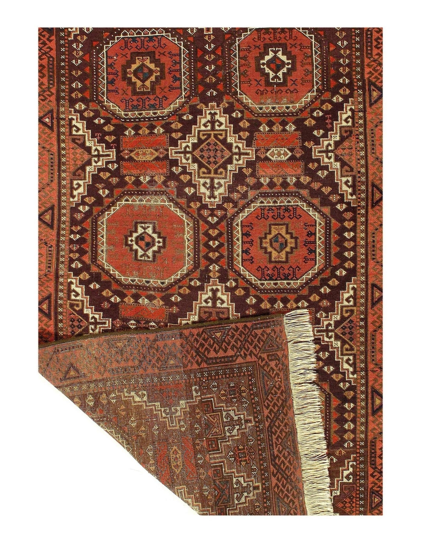 Canvello Fine Hand Knotted Vintage Afghan rug - 3'4''X 6'1'' - Canvello