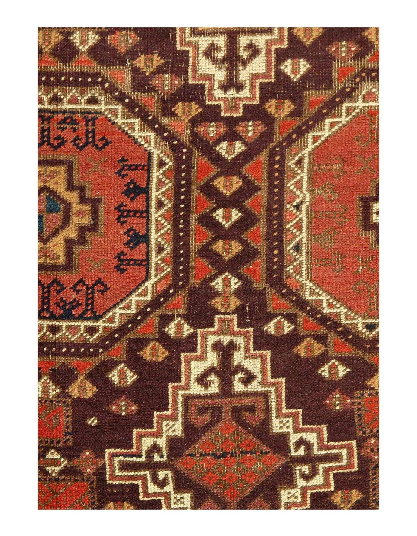 Canvello Fine Hand Knotted Vintage Afghan rug - 3'4''X 6'1'' - Canvello