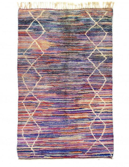 Canvello Fino Anudado a Mano Vintage Auténtico Marroquí 6'5'' X 8'5''