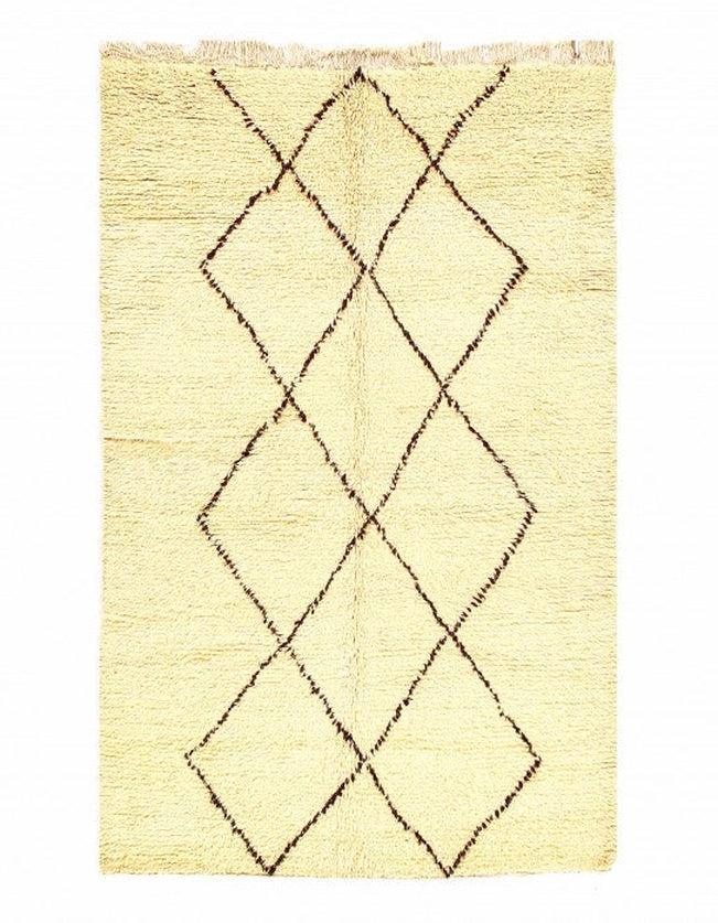 Fine Hand Knotted Vintage Genuine Moroccon 4'4'' X 6'11''