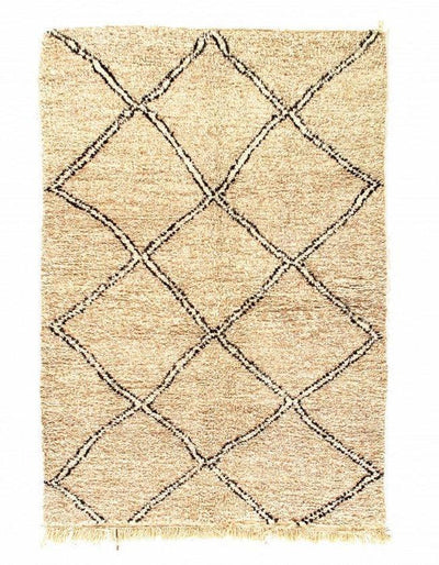 Fine Hand Knotted Vintage Genuine Moroccon 5'3'' X 7'7''