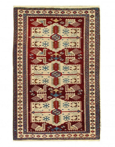 Canvello Fine Hand Knotted Vintage Kazak - 3'4'' X 5'1'' - Canvello