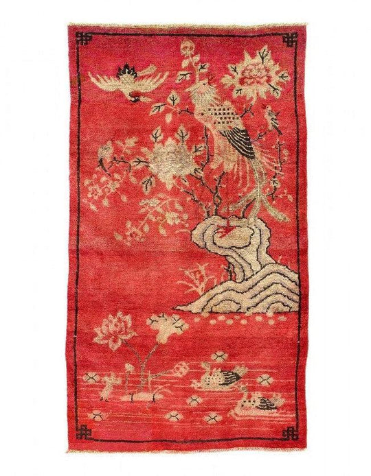 Canvello Fine Hand knotted Vintage Khotan rug 2'7'' X 4'7''
