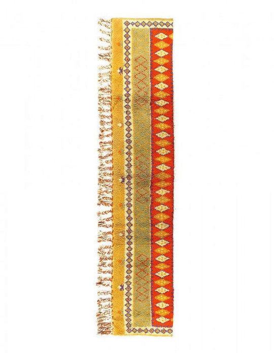 Canvello Fine Hand Knotted Vintage Moroccan runner 2'1'' X 11'6''