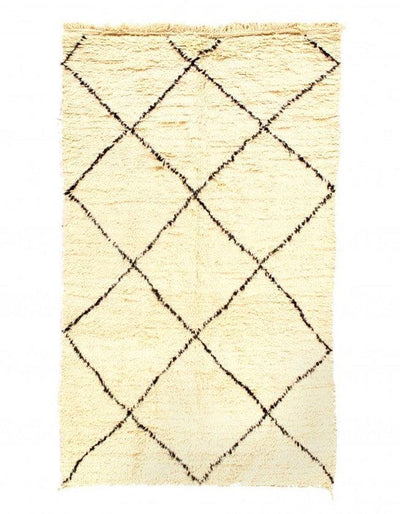 Canvello Fine Hand Knotted Vintage moroccon 4'7'' X 7'9'' - Canvello