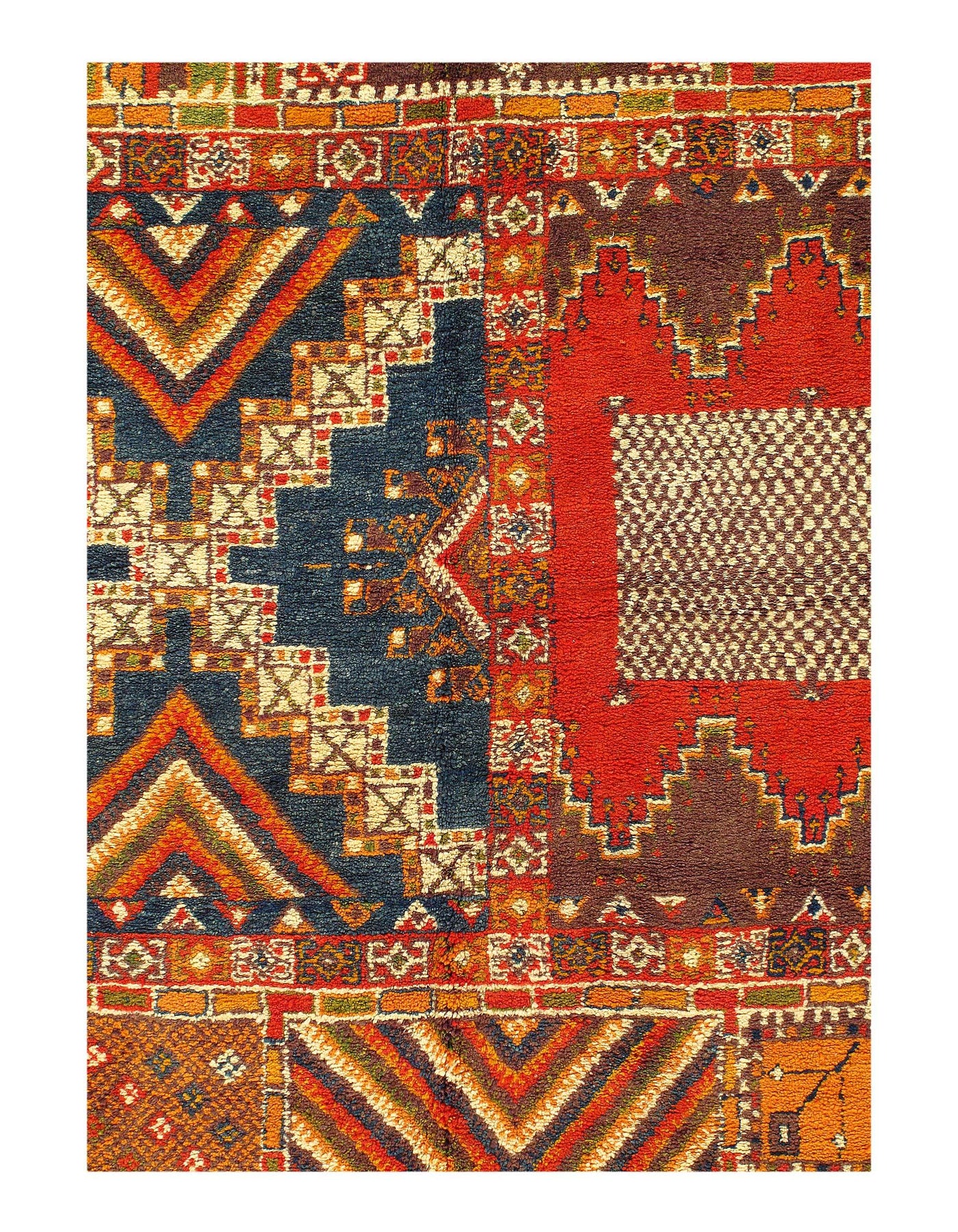 Fine Hand Knotted Vintage moroccon 6'11'' X 10'4''