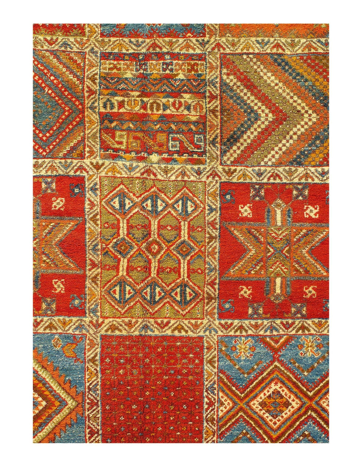 Fine Hand Knotted Vintage moroccon 6'2'' X 9'9''