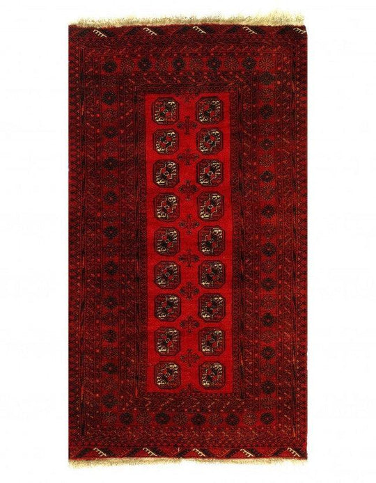 Fino anudado a mano Turkman ruso vintage 3'5'' X 6'5''
