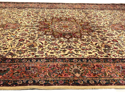 Canvello Fine Hand Knotted Vintage Persian Tabriz SW Rug - 6'6'' X 9'11''